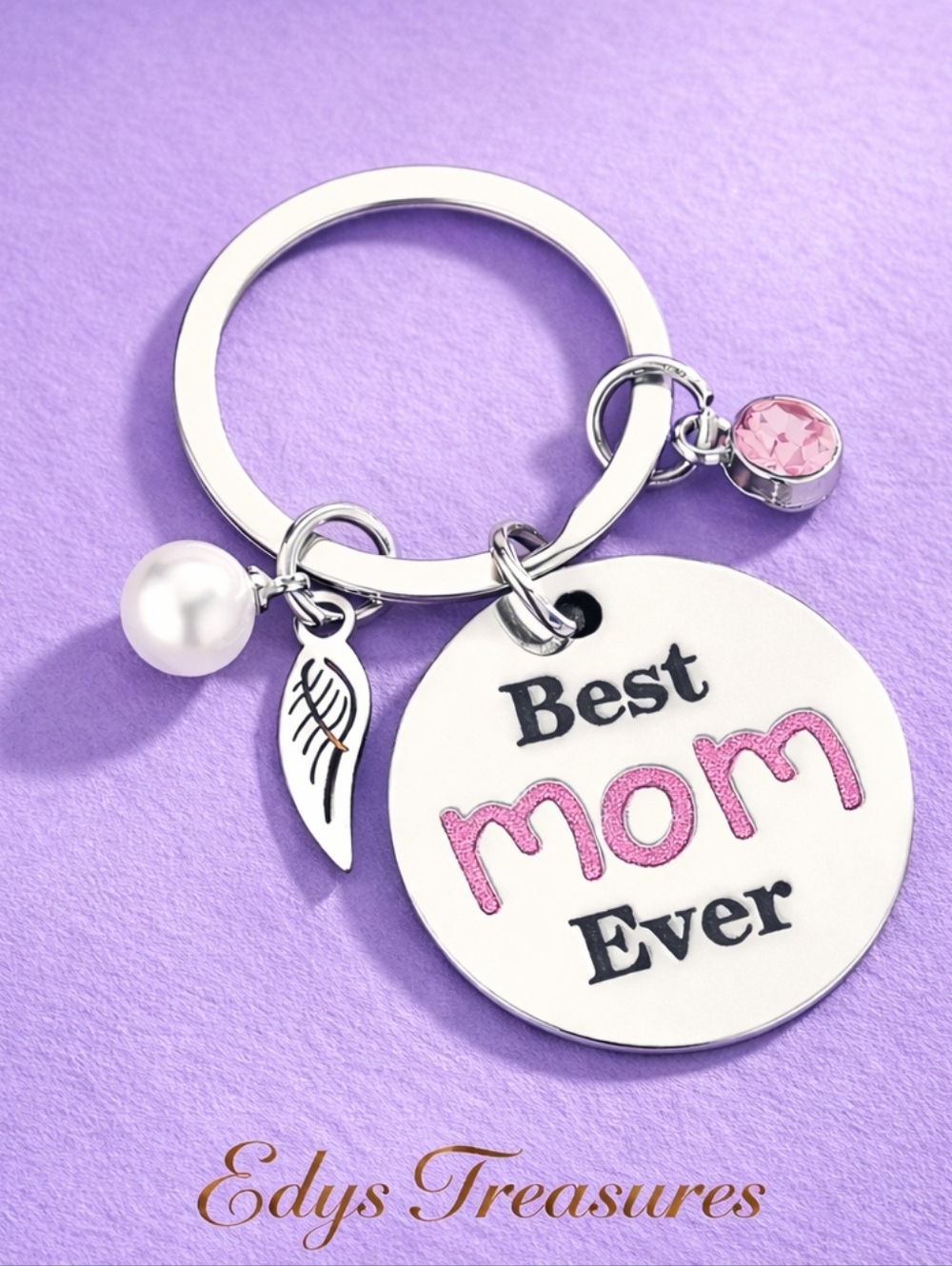 Best Mom Ever Keychain With Cute Charms NWOT